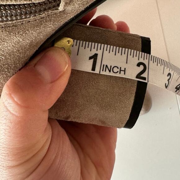 Jeffrey Campbell Women’s Lace Up Zaun-Hi Taupe Suede Boot Heels Size 8.5 - Picture 8 of 11